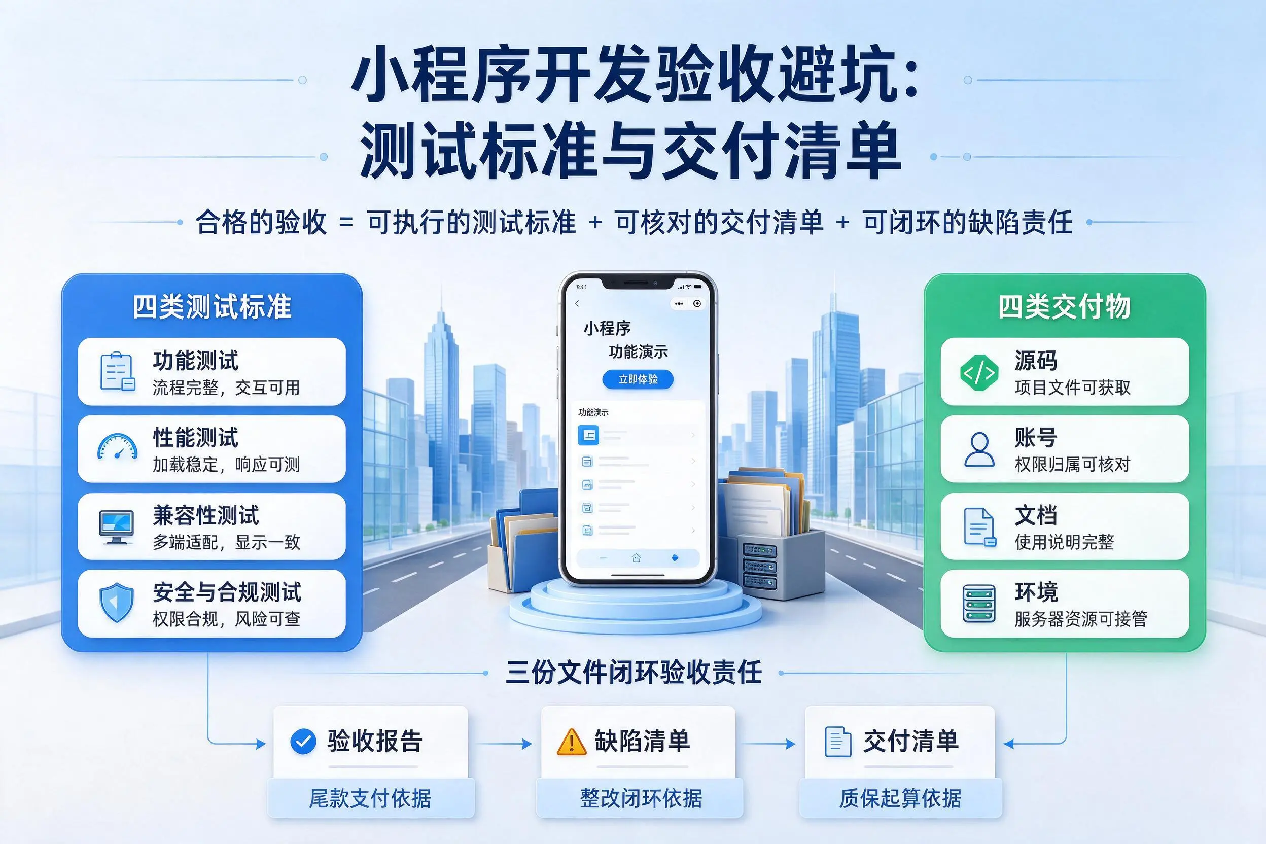南通小程序开发验收避坑:测试标准与交付清单