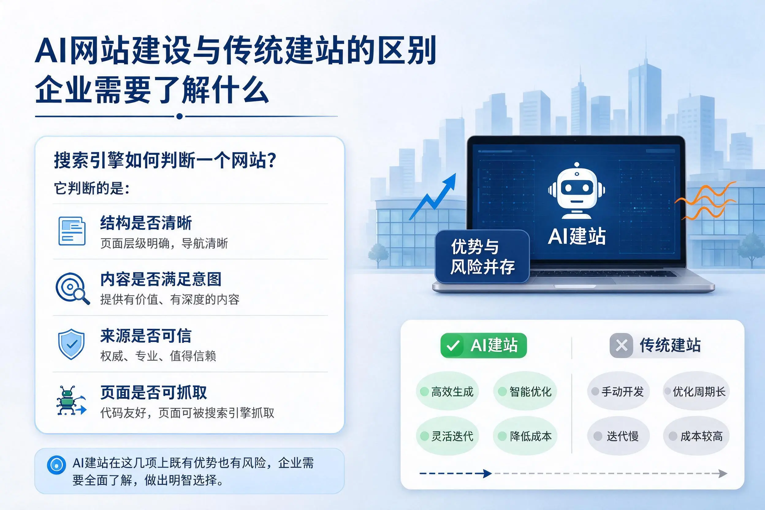 AI网站建设与传统建站的区别，南通企业需要了解什么