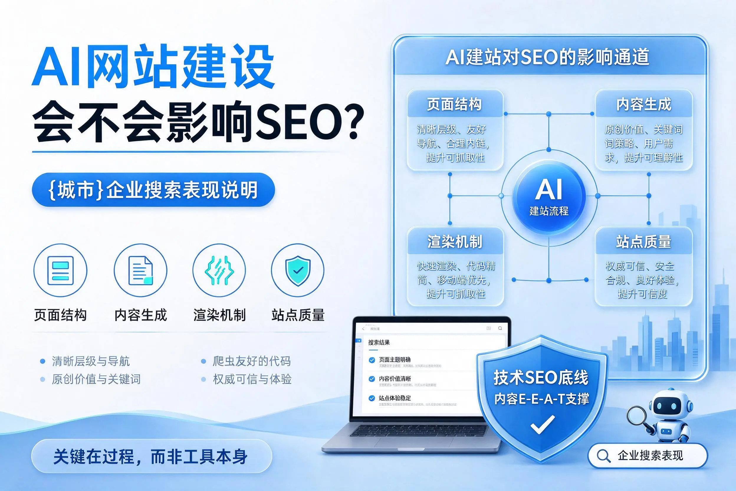 AI网站建设会不会影响SEO？南通企业搜索表现说明