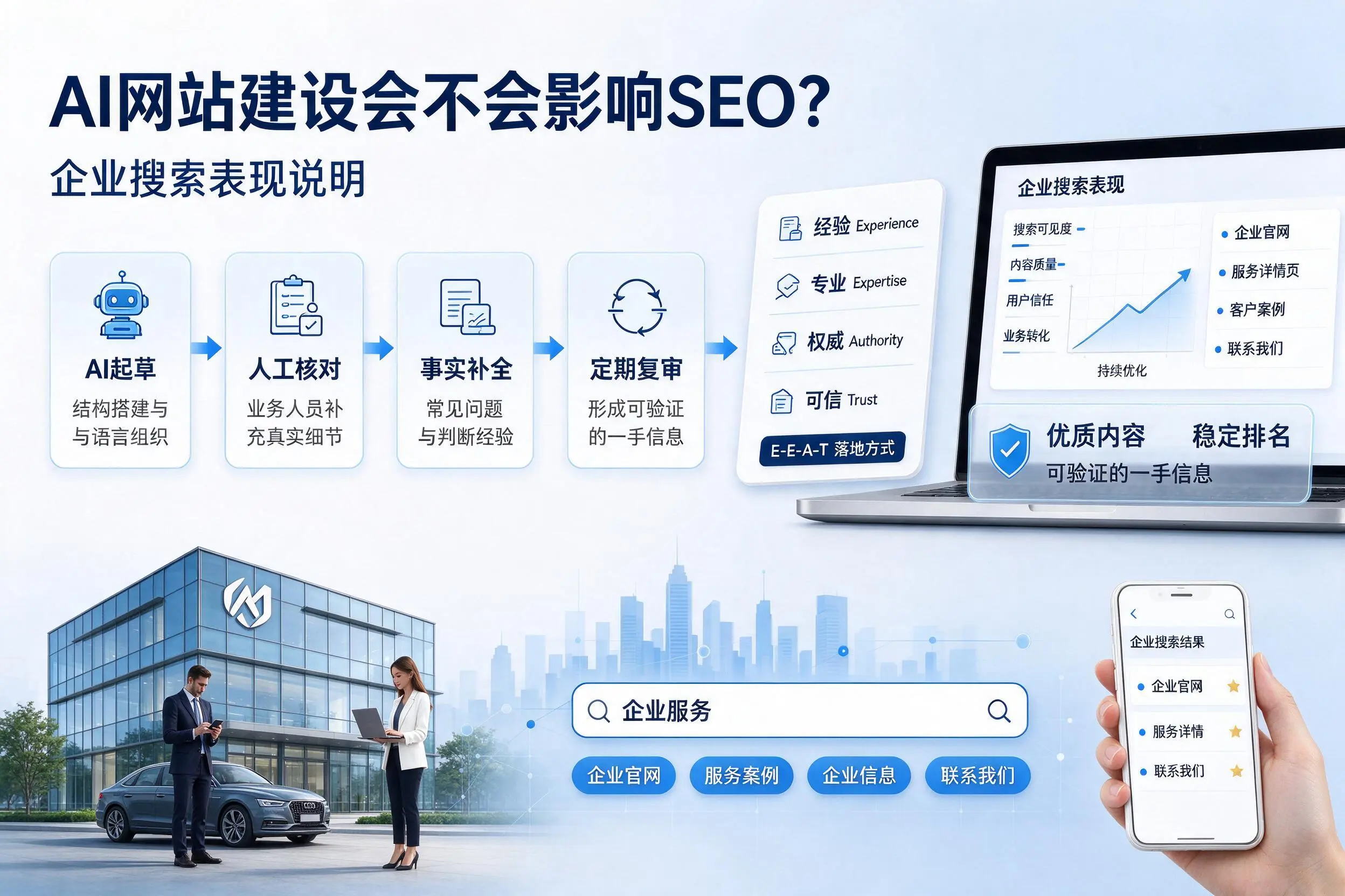 AI网站建设会不会影响SEO？南通企业搜索表现说明