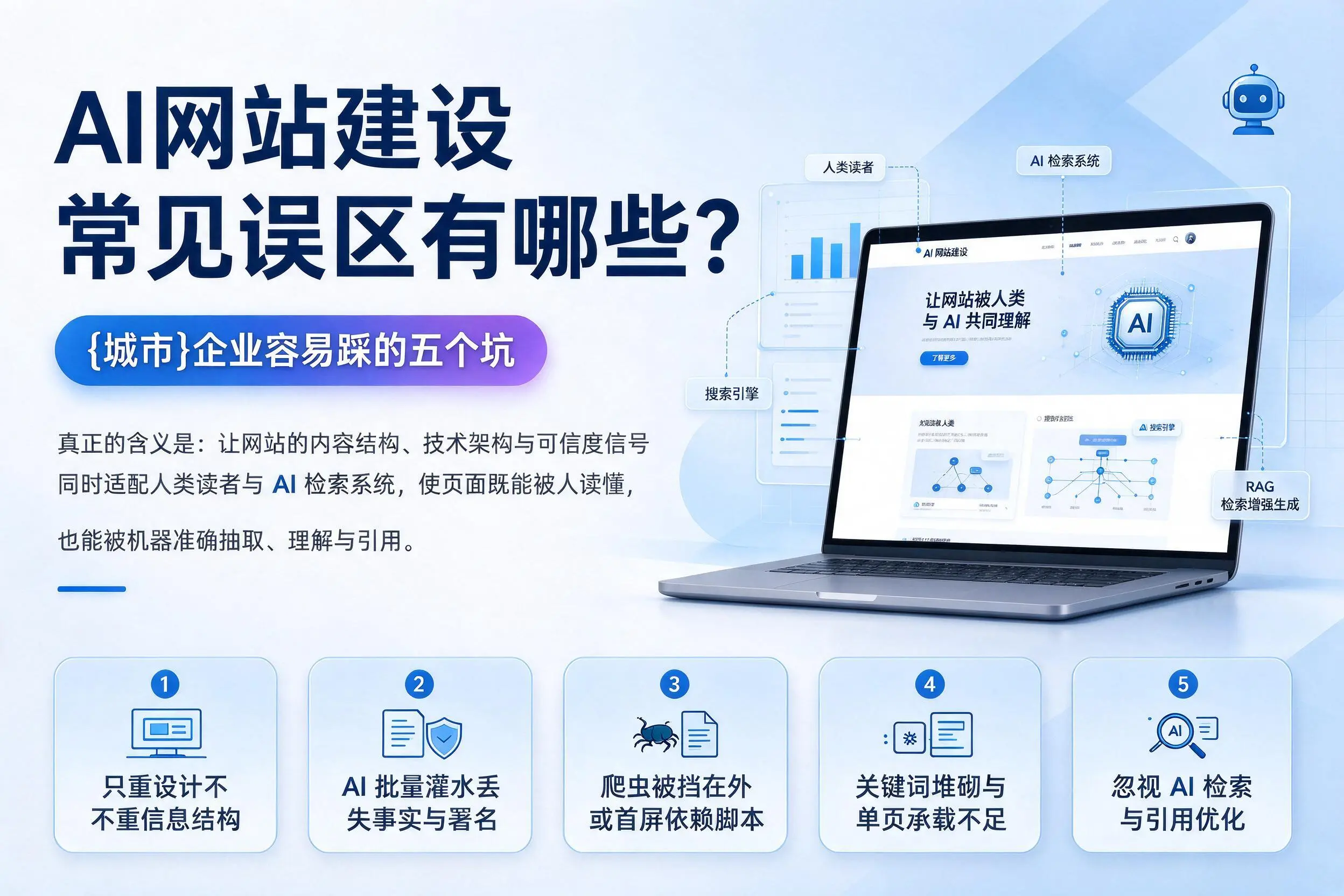 AI网站建设常见误区有哪些？南通企业容易踩的五个坑