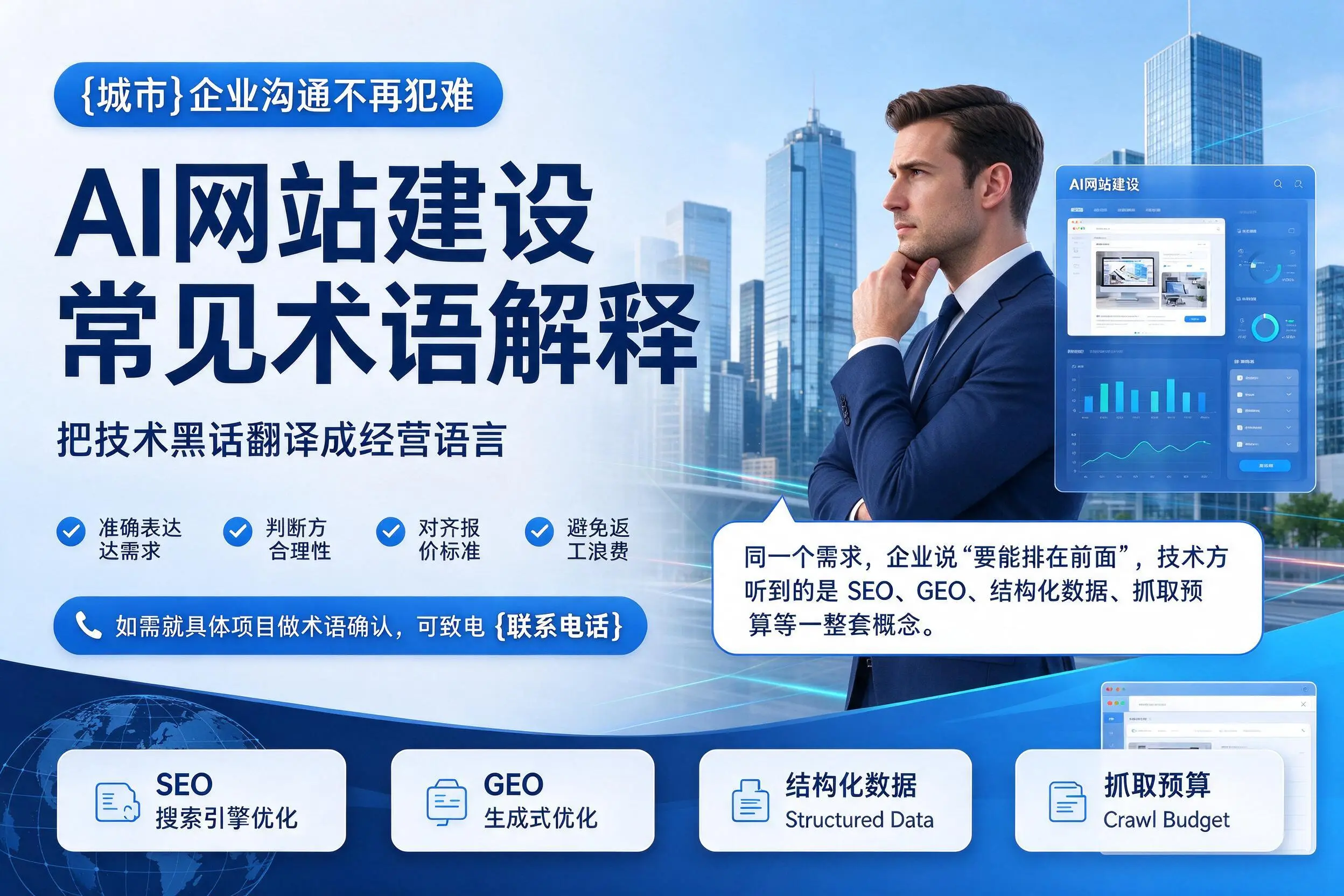 AI网站建设常见术语解释,南通企业沟通不再犯难