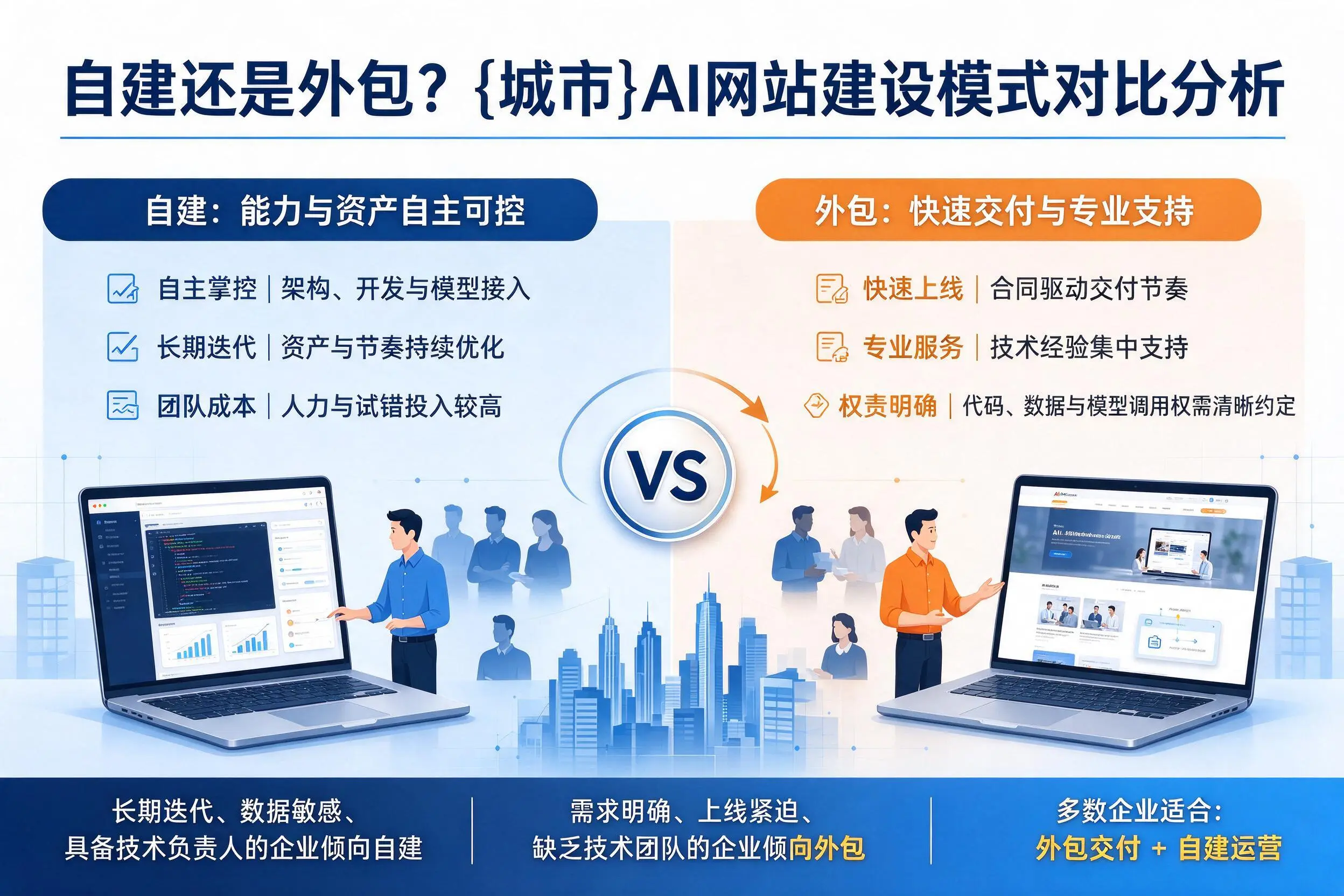 自建还是外包？南通AI网站建设模式对比分析