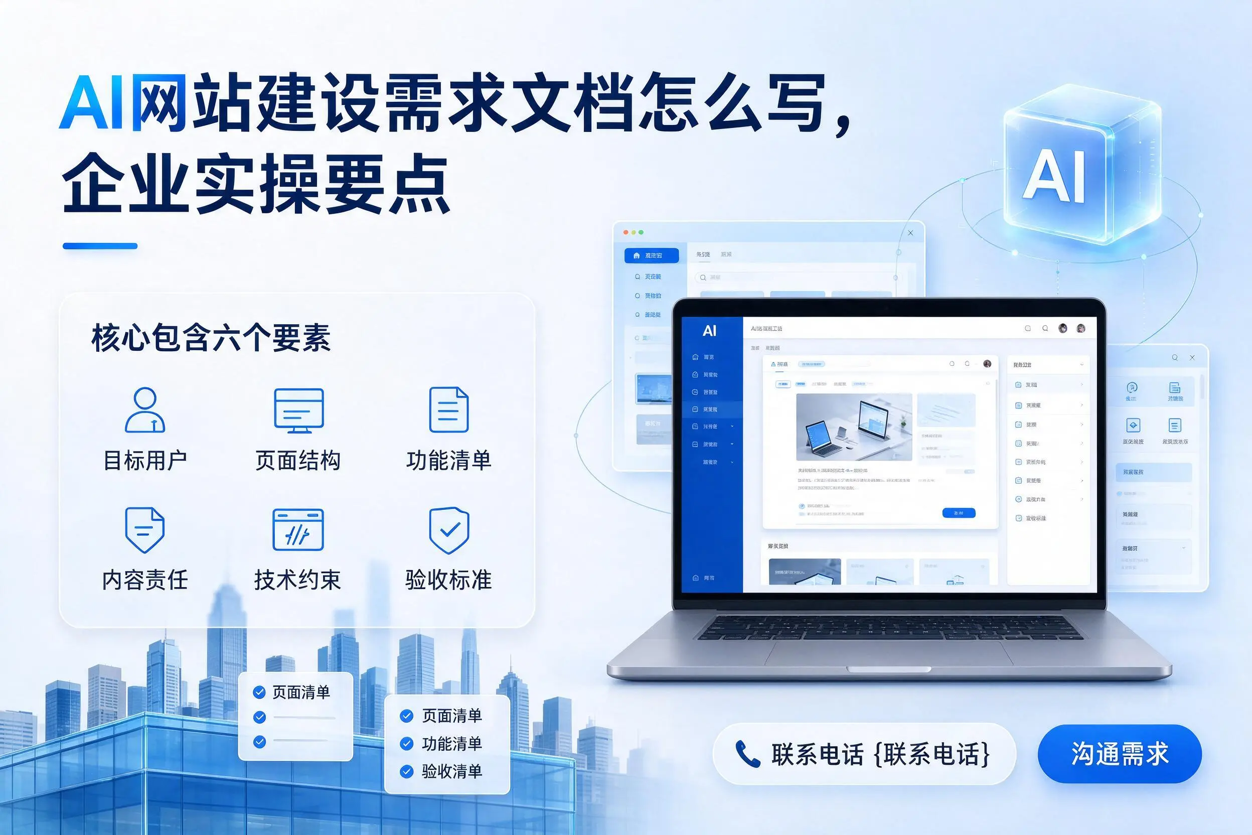 AI网站建设需求文档怎么写，南通企业实操要点
