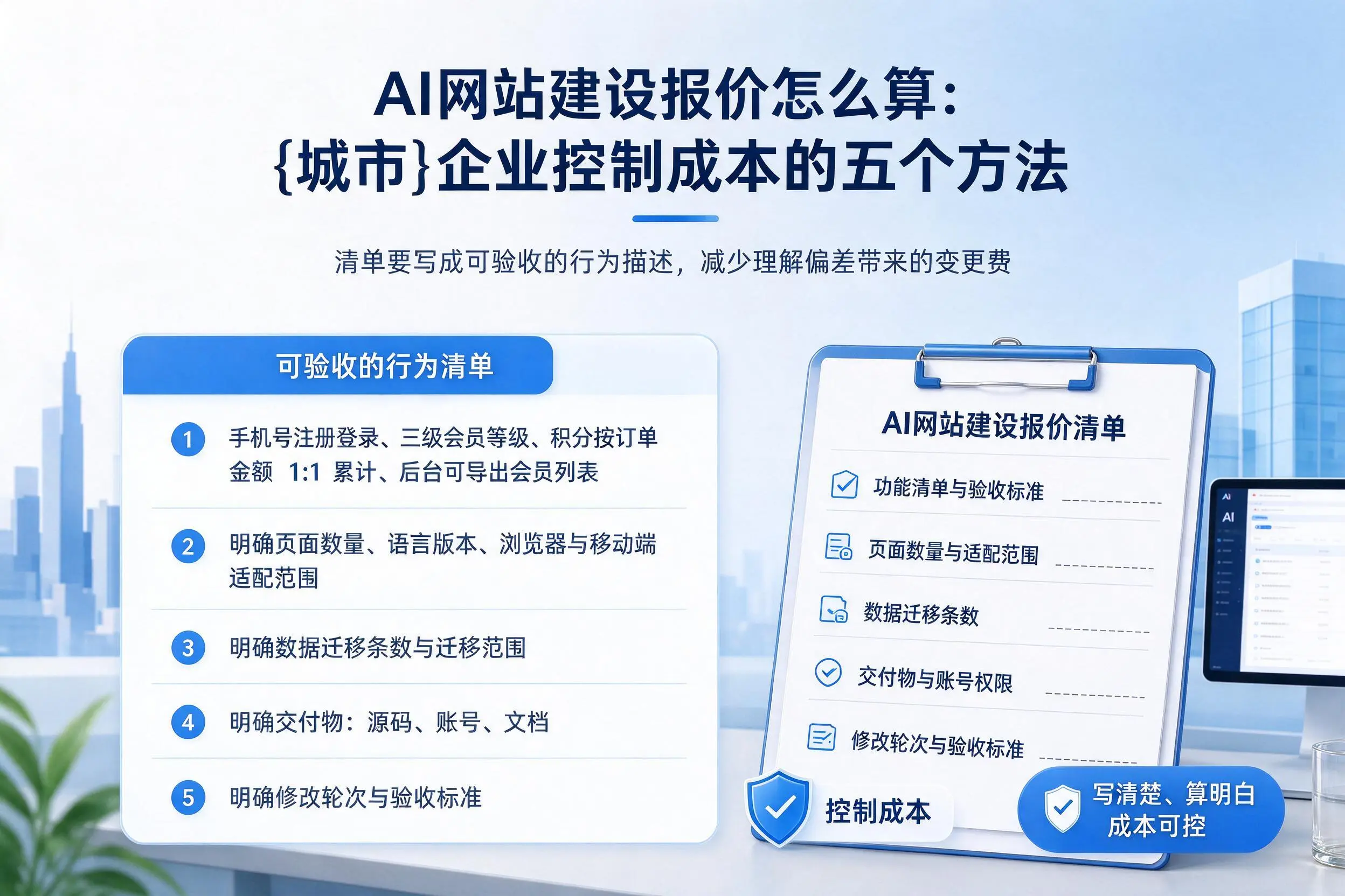AI网站建设报价怎么算:南通企业控制成本的五个方法